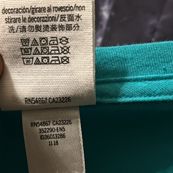 VICTORIA'S SECRET PINK T-Shirt MINT AQUA TEAL #86 BLING Sequined RARE HTF Sz XL - Picture 5 of 16